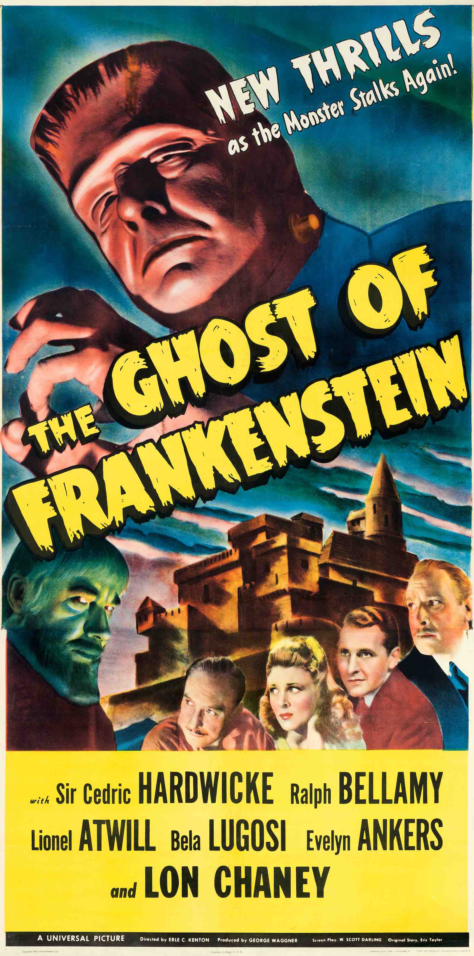 The Ghost of Frankenstein Three Sheet