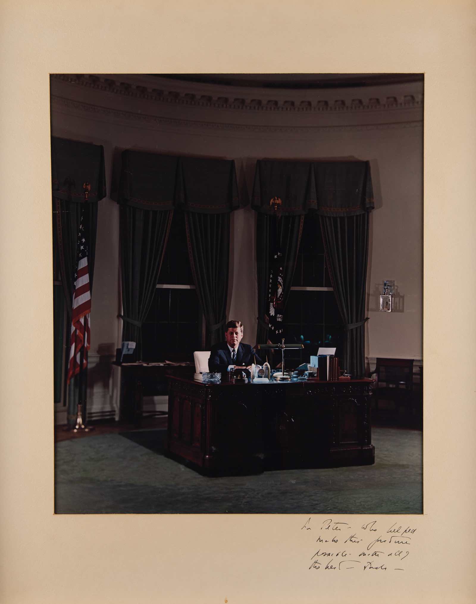 John F. Kennedy Oversized Signed Photograph to Peter Lawford: &quot;Who helped make this picture possible&quot;