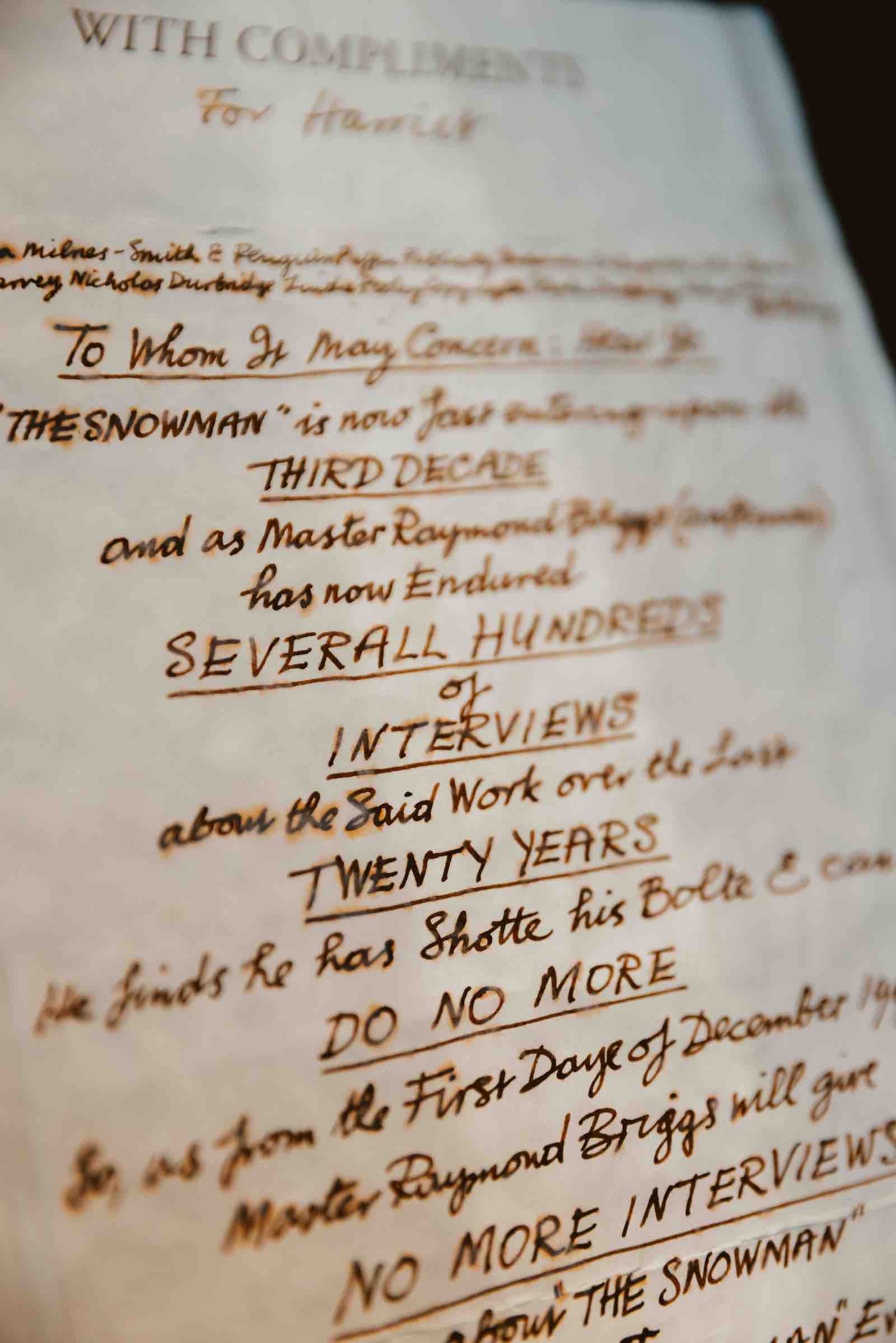 Briggs' thoughts on The Snowman...