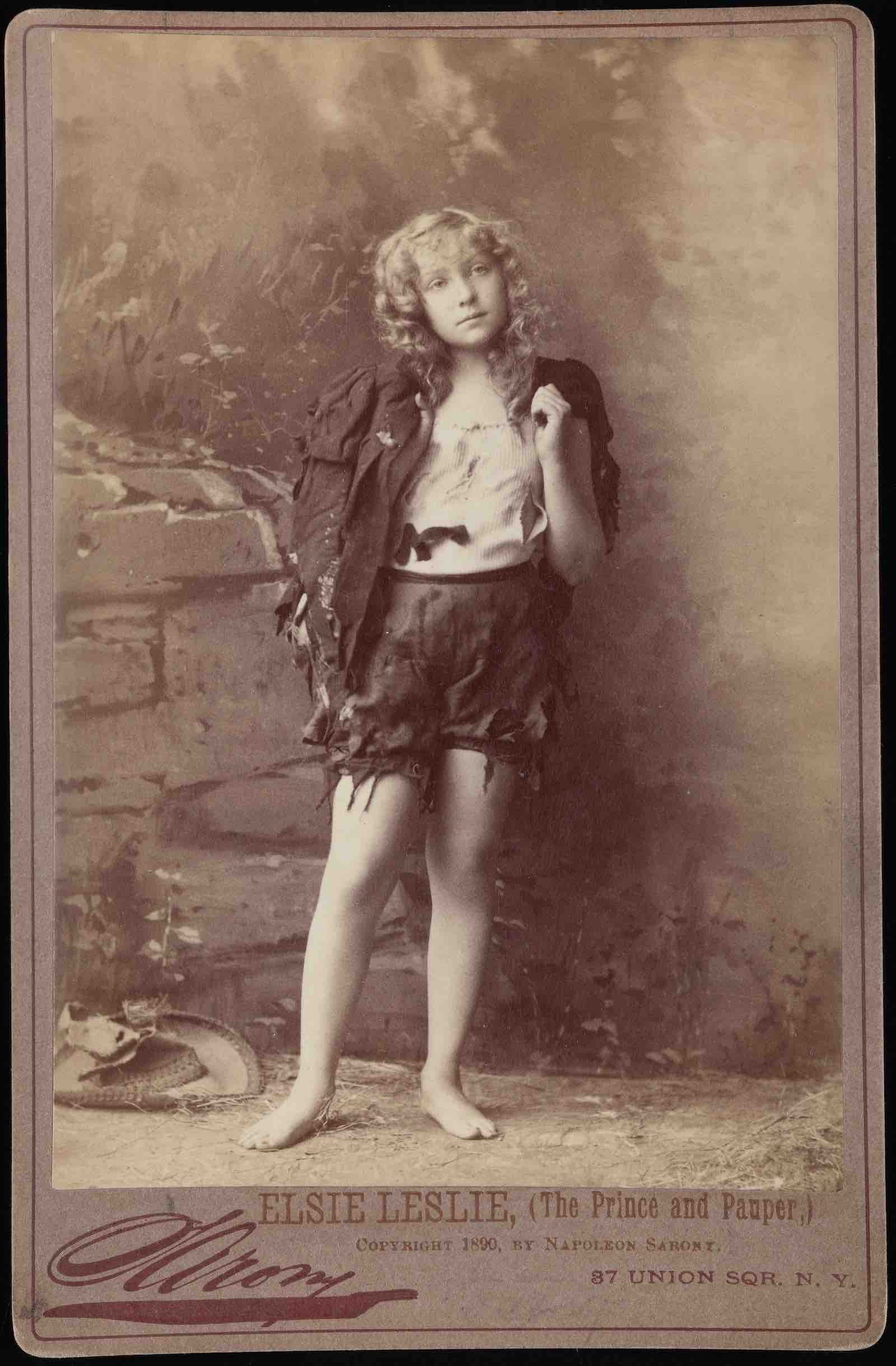 Napoleon Sarony (American, 1812–1897), [Elsie Leslie, (The Prince and Pauper)], 1890. Albumen print.