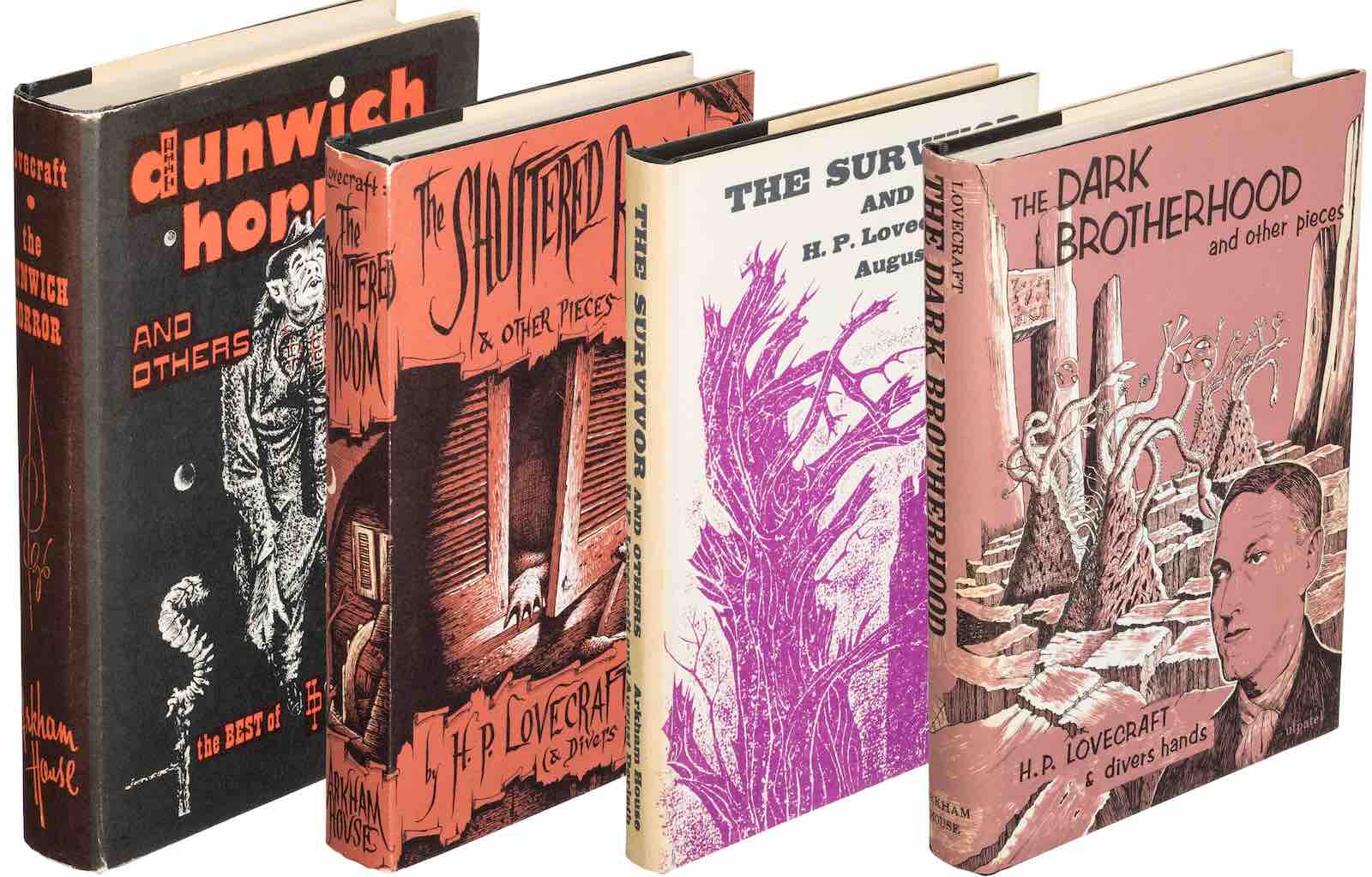 The four-book lot of H.P. Lovecraft first editions
