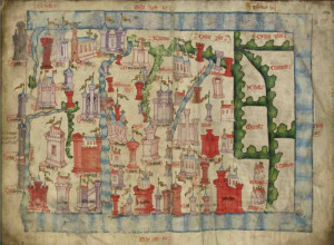 Map of Scotland from Chronicle of the History of Britain by John Hardyng, England, 1457