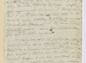 Letter from Mary Shelley to Sir Walter Scott on the authorship of Frankenstein dated June 14, 1818