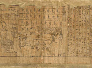 Papyrus of Pasherashakhet (detail), Egyptian, about 375–275 BCE, ink on papyrus