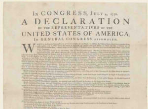 A declaration by the representatives of the United States of America: in general Congress assembled. Philadelphia: Printed by John Dunlap, 1776.