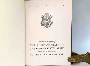 General George C. Marshall’s U.S. Army Chief of Staff Report, Lord Portal’s High Command copy