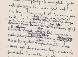 Ayn Rand autograph manuscript original leaf from Atlas Shrugged