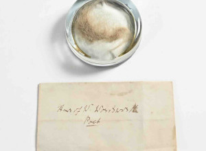 A lock of William Wordsworth’s hair turned into a paperweight