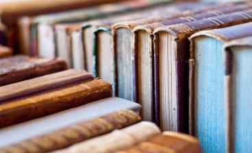 Stock photo of old books