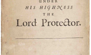 Andrew Marvell's first edition The first anniversary of the government under His Highness the Lord Protector pamphlet (London, Thomas Newcomb, 1655)
