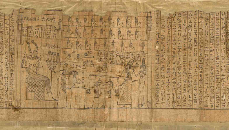 Papyrus of Pasherashakhet (detail), Egyptian, about 375–275 BCE, ink on papyrus