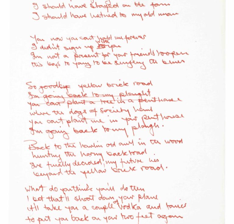 Elton John song lyrics