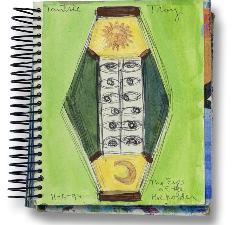 Betye Saar, sketch for Eyes of the Beholder