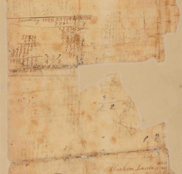 Lincoln's sum book, sold for $521,200