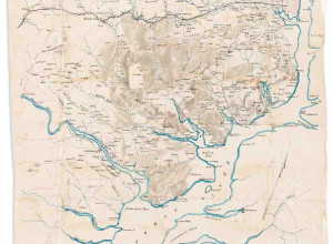Union-drawn manuscript map of the area southwest of Alexandria, circa September 1861