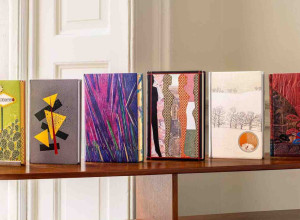 The six shortlisted novels for the Booker Prize in their special bindings