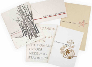 Robert Frost: A collection of five Christmas Poems for 1953, 1959, 1960, 1961 and 1963