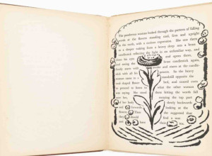 A spread from the short story Kew Gardens by Virginia Woolf