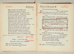 Sir Alec Guiness’s annotated copy of Shakespeare’s Hamlet